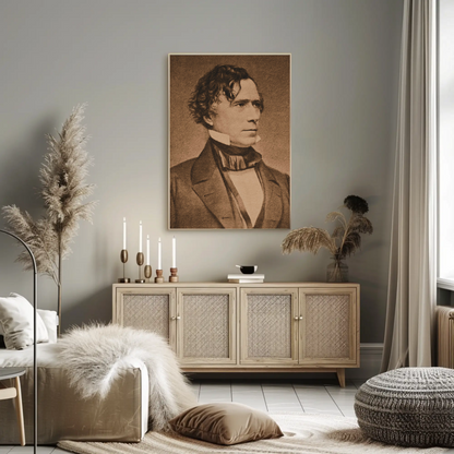 Franklin Pierce 14th President Sepia Photo