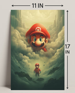 Mario In The Clouds Poster