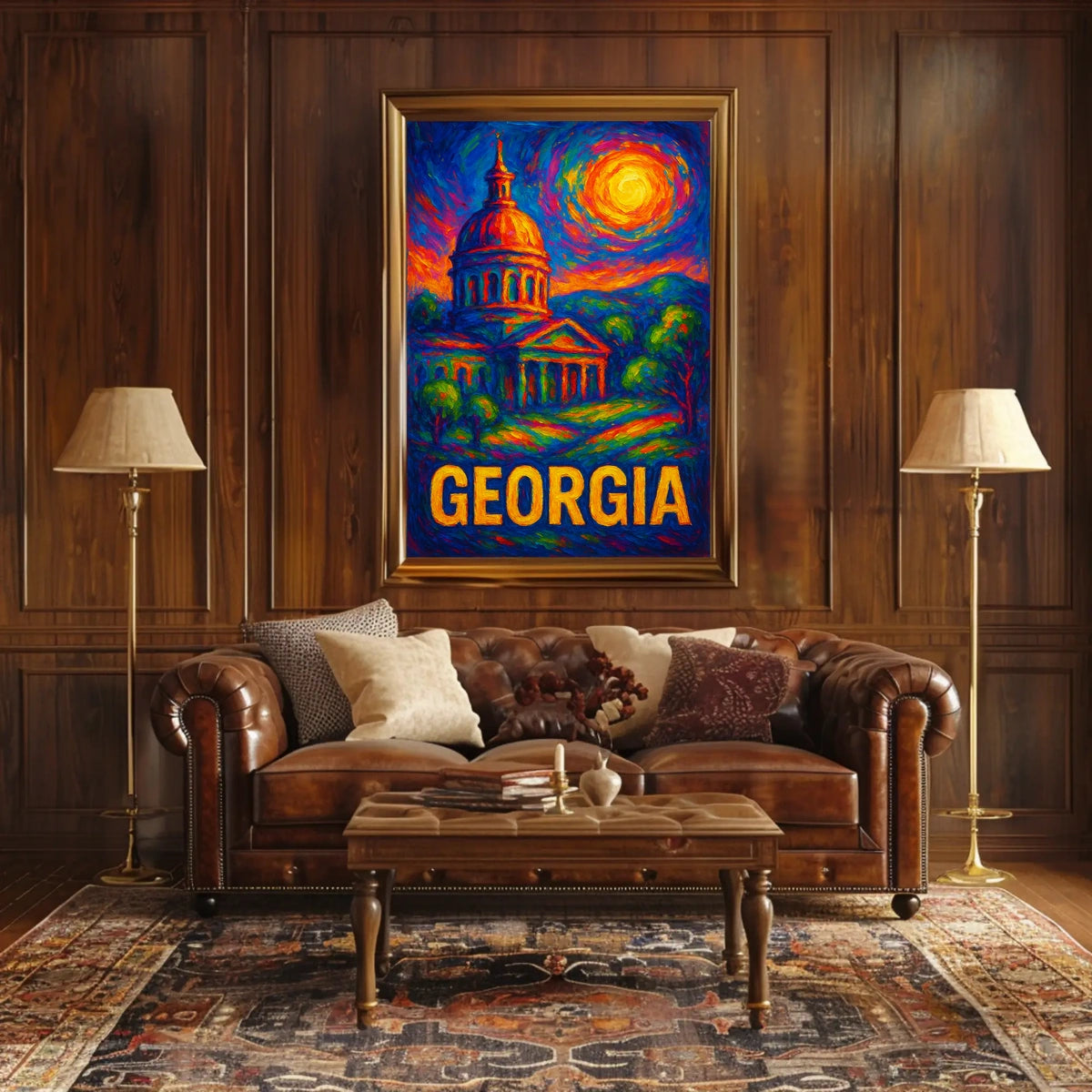 Georgia State Capitol Vibrant Poster