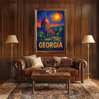 Georgia State Capitol Vibrant Poster