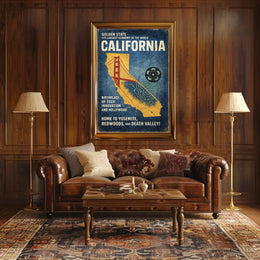 California The Golden State Poster