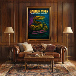 Gaboon Viper Natures Master of Camouflage Poster