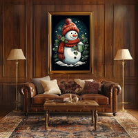 Festive Snowman Delight Poster