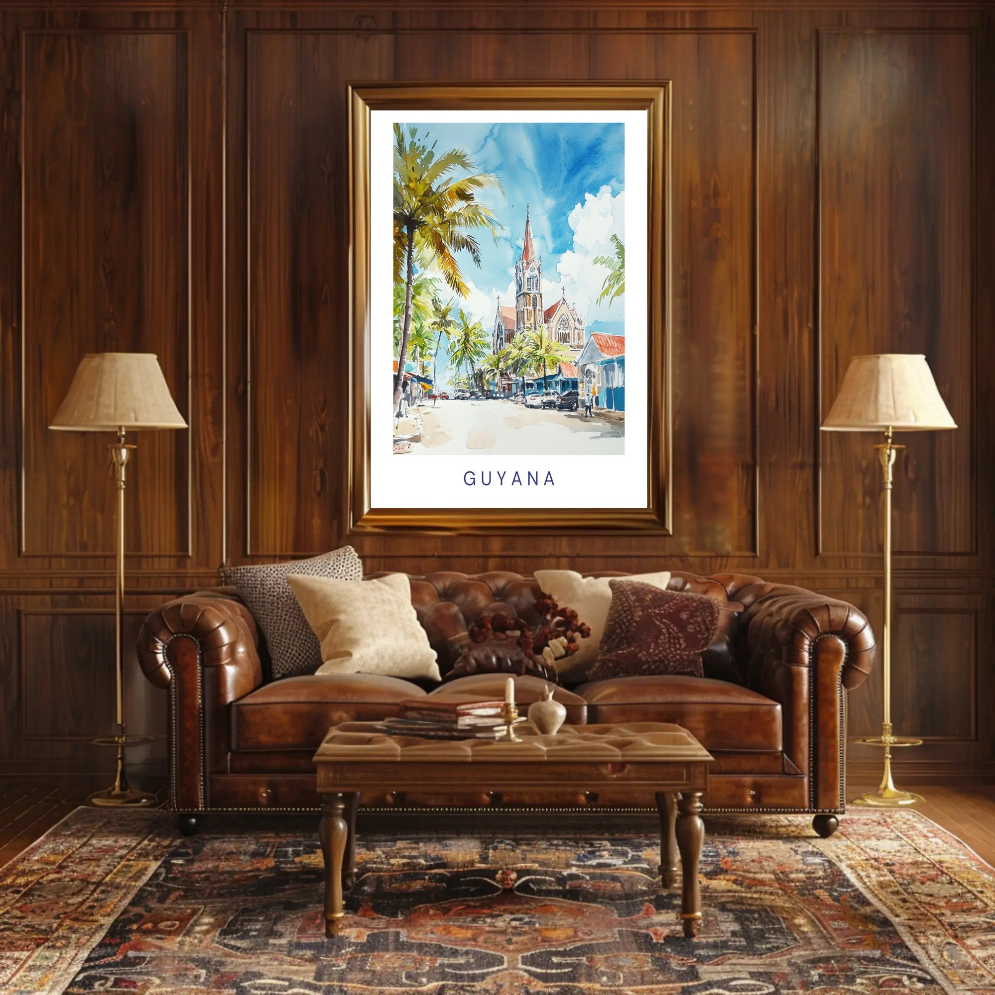 Vibrant Streets of Guyana Poster PosterGoat
