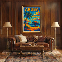 Aruba Mosaic Art Poster