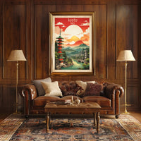 Kyoto Serenity Vintage Travel Poster