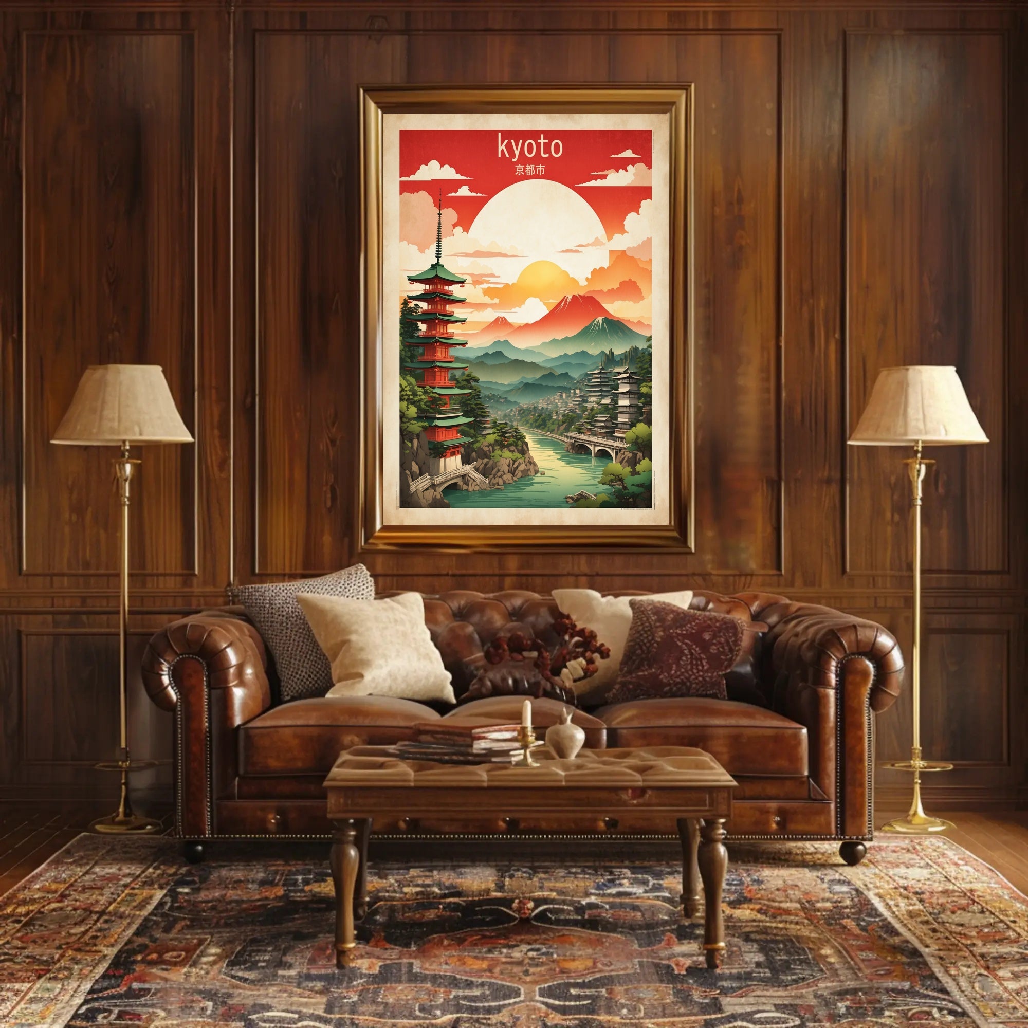 Kyoto Serenity Vintage Travel Poster