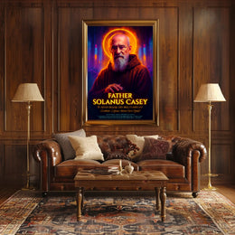 Father Solanus Casey Inspirational Religious Artwork Poster PosterGoat