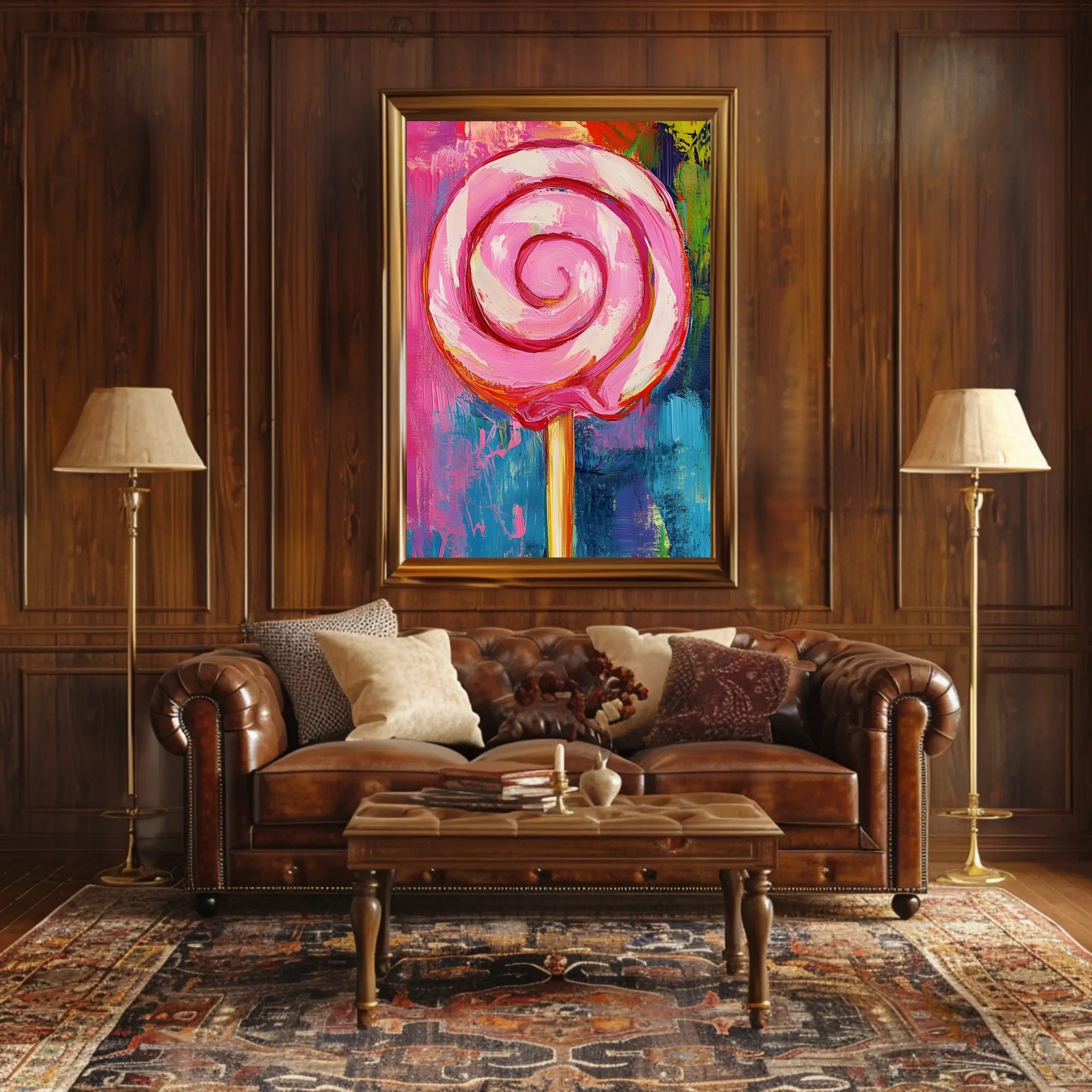 Lollipop Poster Whimsical Colorful Pop Art Print