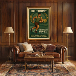 Jim Thorpe Legendary Athlete Tribute Poster