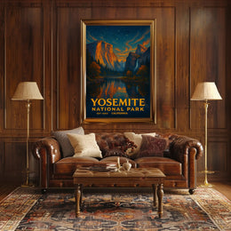 Yosemite National Park Vintage Travel Poster