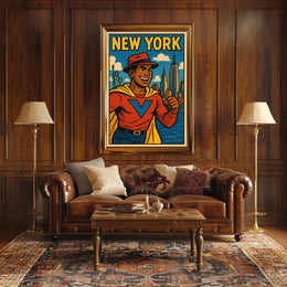 Superhero In New York Poster