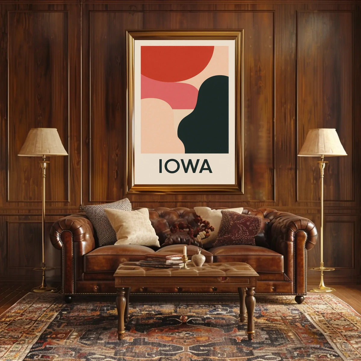 Abstract Iowa Poster