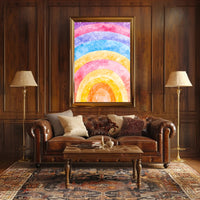 Rainbow Watercolor Poster Vibrant Nursery Wall Art