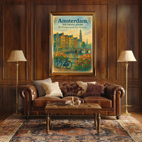 Amsterdam Heartheat Travel Poster