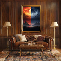 Dual Realms Day And Night Poster