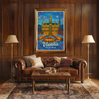 Vienna Winter Wonderland Timeless Cityscape Artistic Decor Enthusiasts Vintage Urban Poster