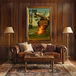 F-100 Super Sabre Jet Poster
