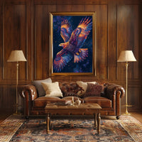 Majestic Cosmic Eagle Fantasy Art Poster