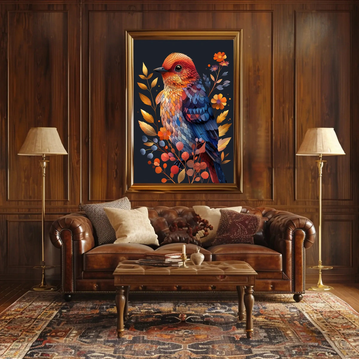 Vibrant Bird Illustration Poster