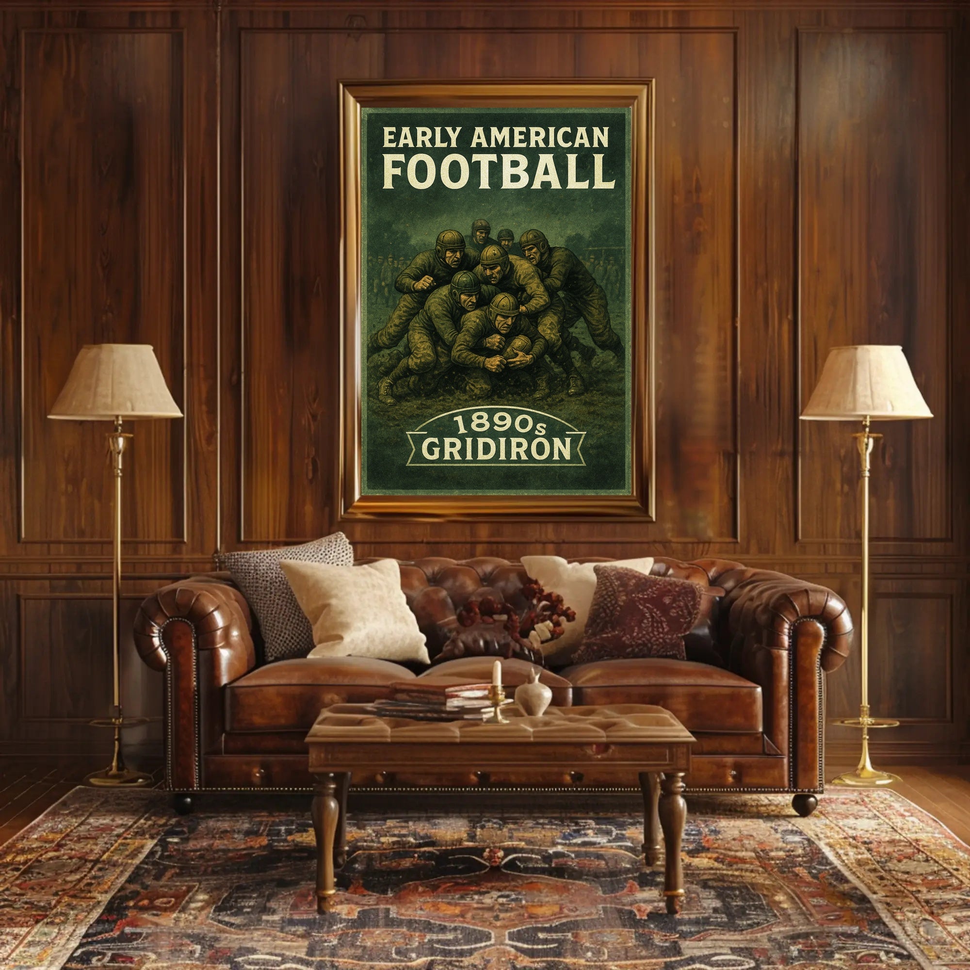 Early American Football 1890s Gridiron Poster PosterGoat