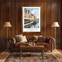 Copenhagen Waterfront Scene Poster PosterGoat
