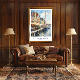 Copenhagen Waterfront Scene Poster PosterGoat