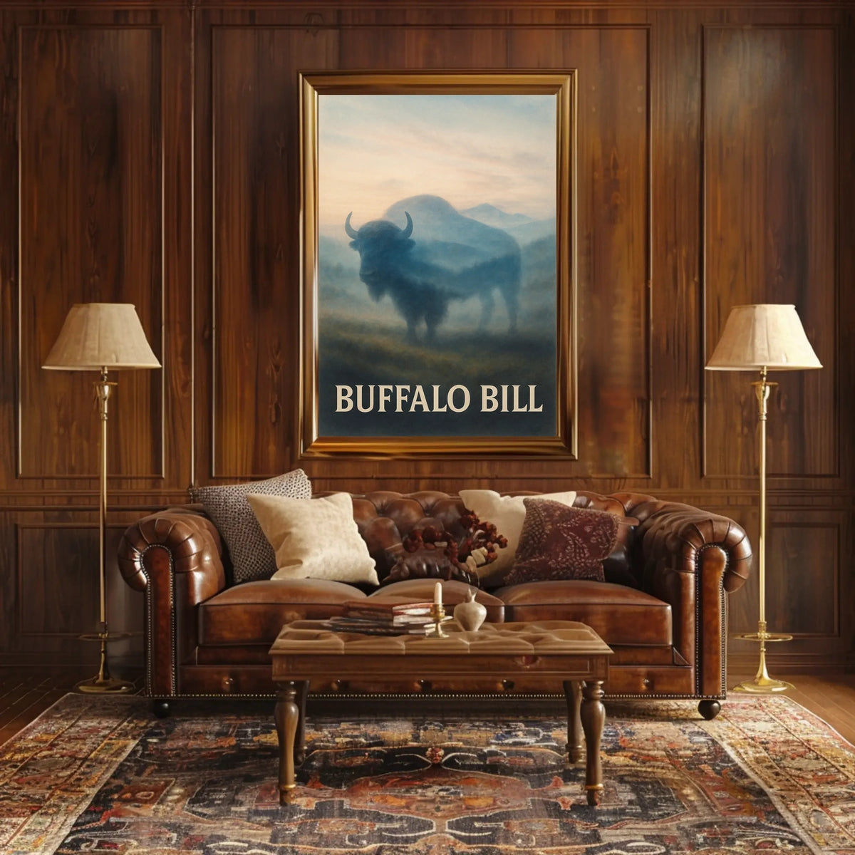 Buffalo Bill Wildlife Illustration Artistry Animal Poster