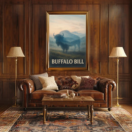 Buffalo Bill Wildlife Illustration Artistry Animal Poster