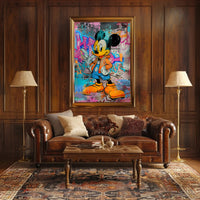 Cartoon Mouse in Urban Street Art Pop Culture Poster