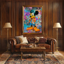Cartoon Mouse in Urban Street Art Pop Culture Poster