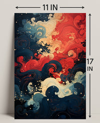 Abstract Waves Of Color Abstract Poster