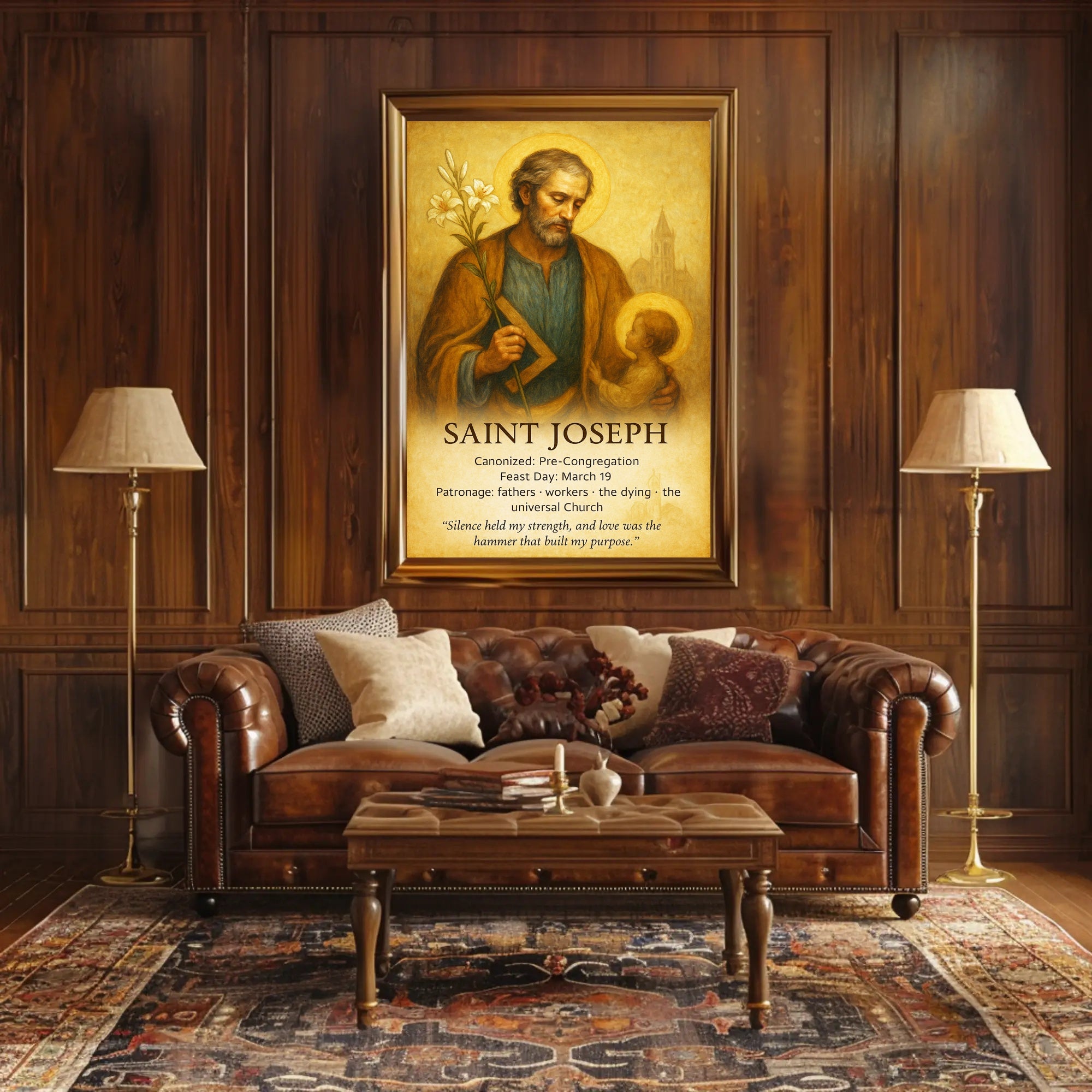 Saint Joseph Patron of Fathers and Workers Poster PosterGoat