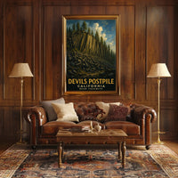 Devils Postpile California Landmark Poster