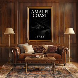 Amalfi Coast Italy Poster Wall Art Scenic Coastal Print