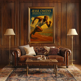 Jesse Owens 1936 Olympics Vintage Motivational Poster
