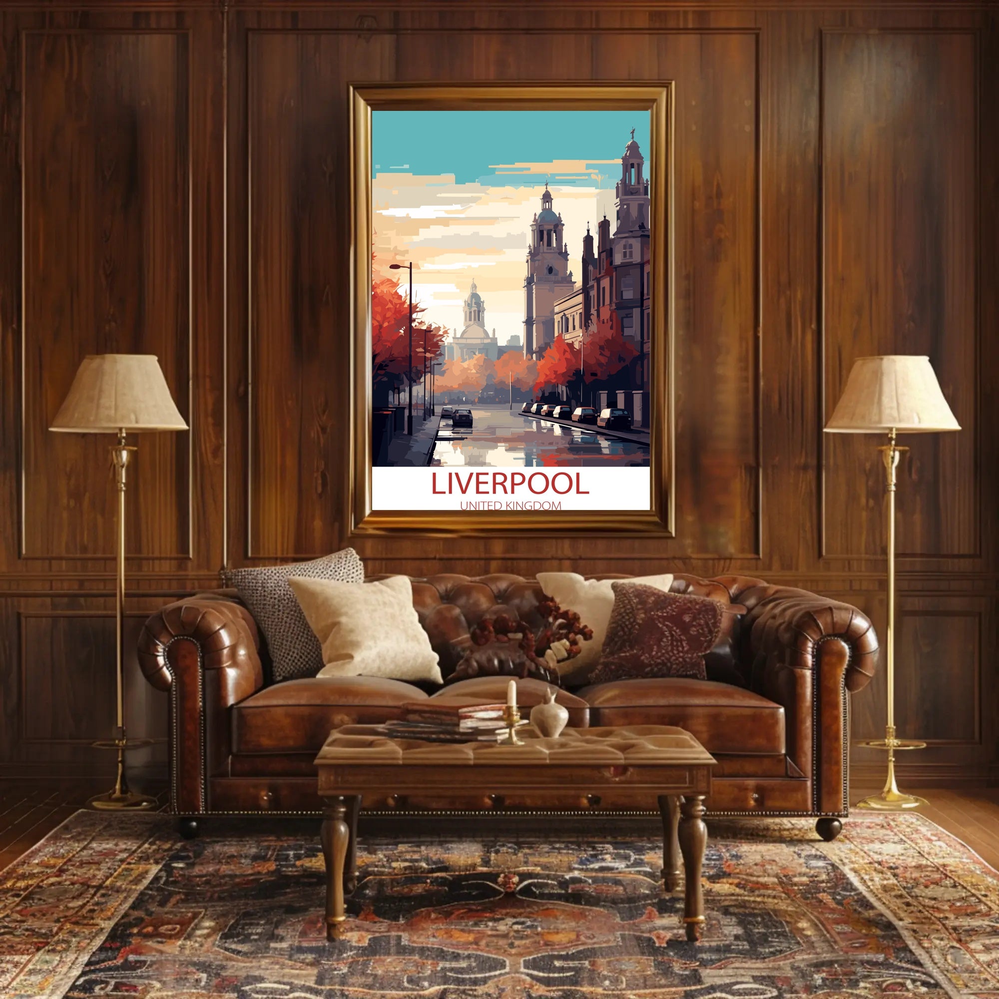 Liverpool Street Scene in Autumn: Urban or Cityscape Poster