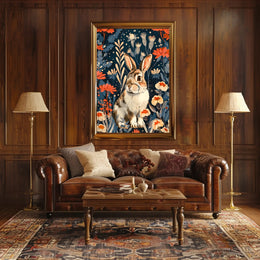 Enchanted Garden Rabbit William Morris Art Poster