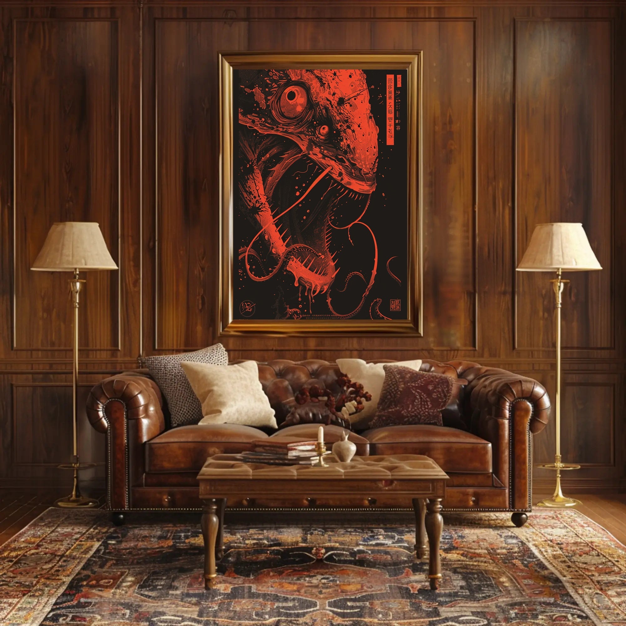 Deep-Sea Monster Fantasy or Mythology Poster PosterGoat