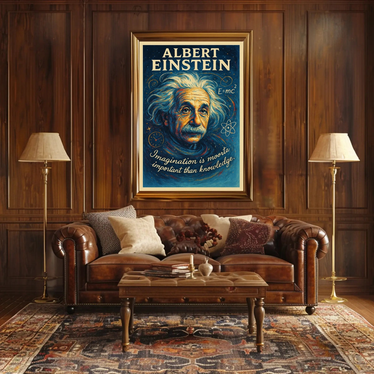 Albert Einstein Cosmic Creativity Inspirational Poster