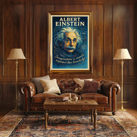 Albert Einstein Cosmic Creativity Inspirational Poster