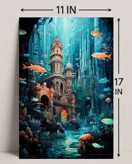 Enchanted Underwater City Poster