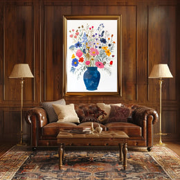 Vibrant Floral Still-Life Illustration Abstract or Artistic Poster PosterGoat