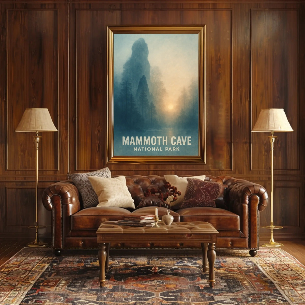 Mammoth Cave National Park Landscape Travel Art Print Poster