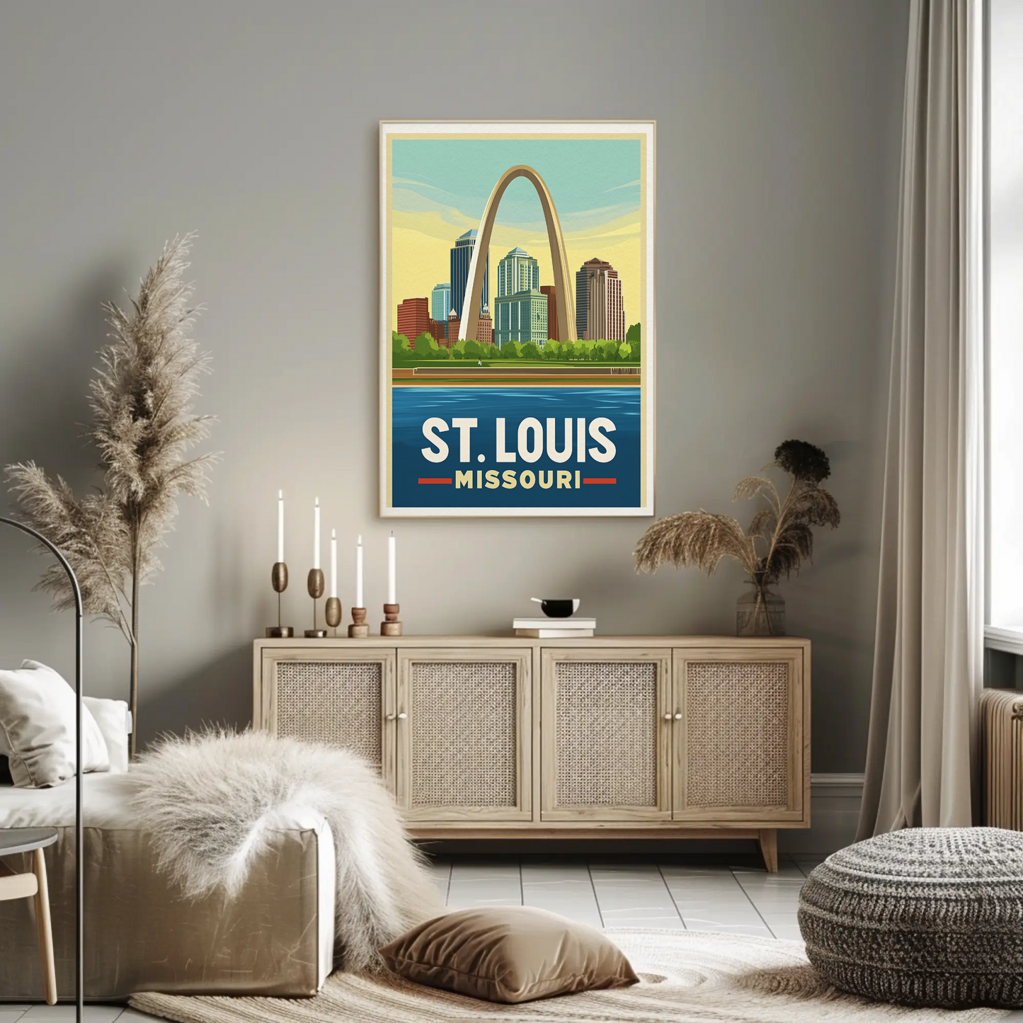 St. Louis Missouri Vintage Poster - Gateway Arch
