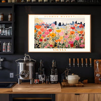Vienna Flower Market Travel Poster