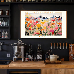 Vienna Flower Market Travel Poster