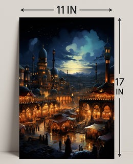 Enchanted Bazaar At Dusk Poster