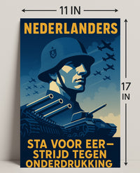 WWII Military Pride Propaganda Poster