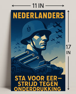 WWII Military Pride Propaganda Poster